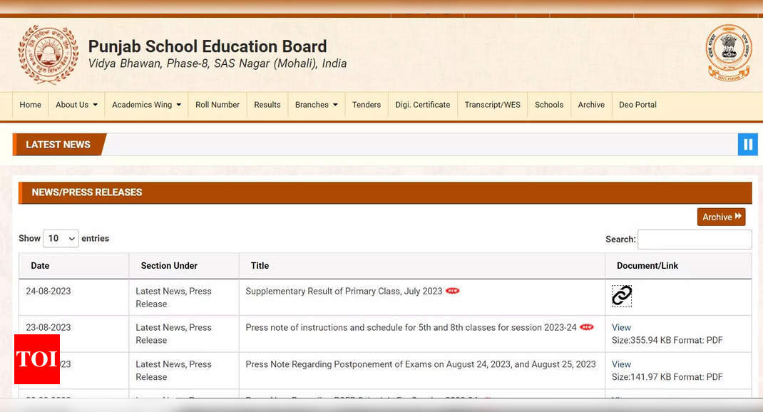 PSEB mid-term exams for classes 11 & 12 begin; How to download model question paper