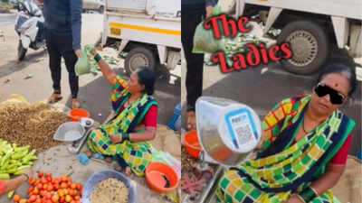 Viral: This woman vegetable vendor's desi jugaad for online payment is