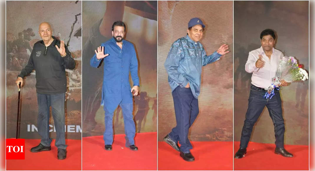 Prem Chopra, Sanjay Dutt, Dharmendra, Johny Lever: Celebs celebrate the success of Gadar 2 with the Deol family | Hindi Movie News