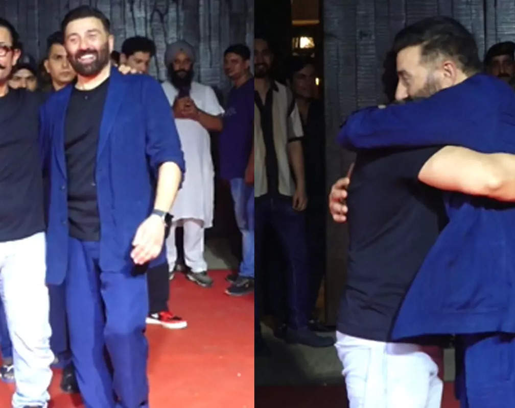 
Iconic visuals: Aamir Khan hugs Sunny Deol at Gadar 2 success party
