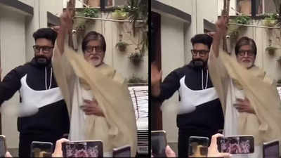 Abhishek Bachchan Accompanies Father Amitabh Bachchan For His Weekly ...