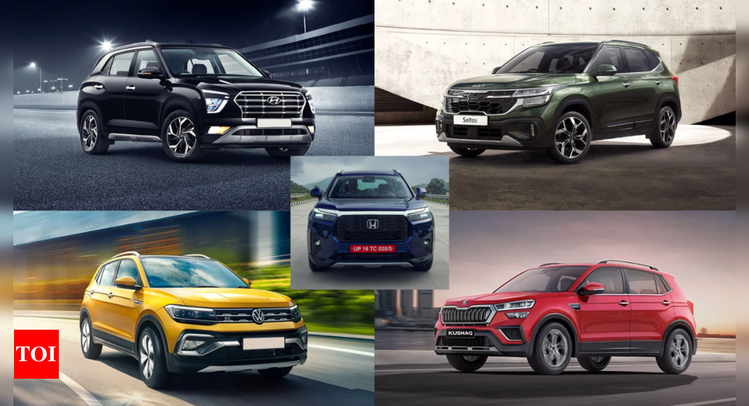 Taigun: Honda Elevate vs Kia Seltos vs Hyundai Creta vs VW Taigun ...