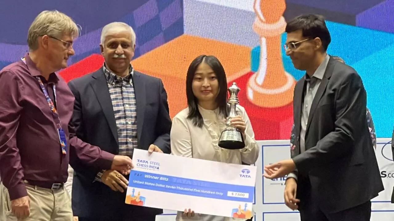 Wenjun Ju conquers Tata Steel India 2023 Women Blitz, Humpy second