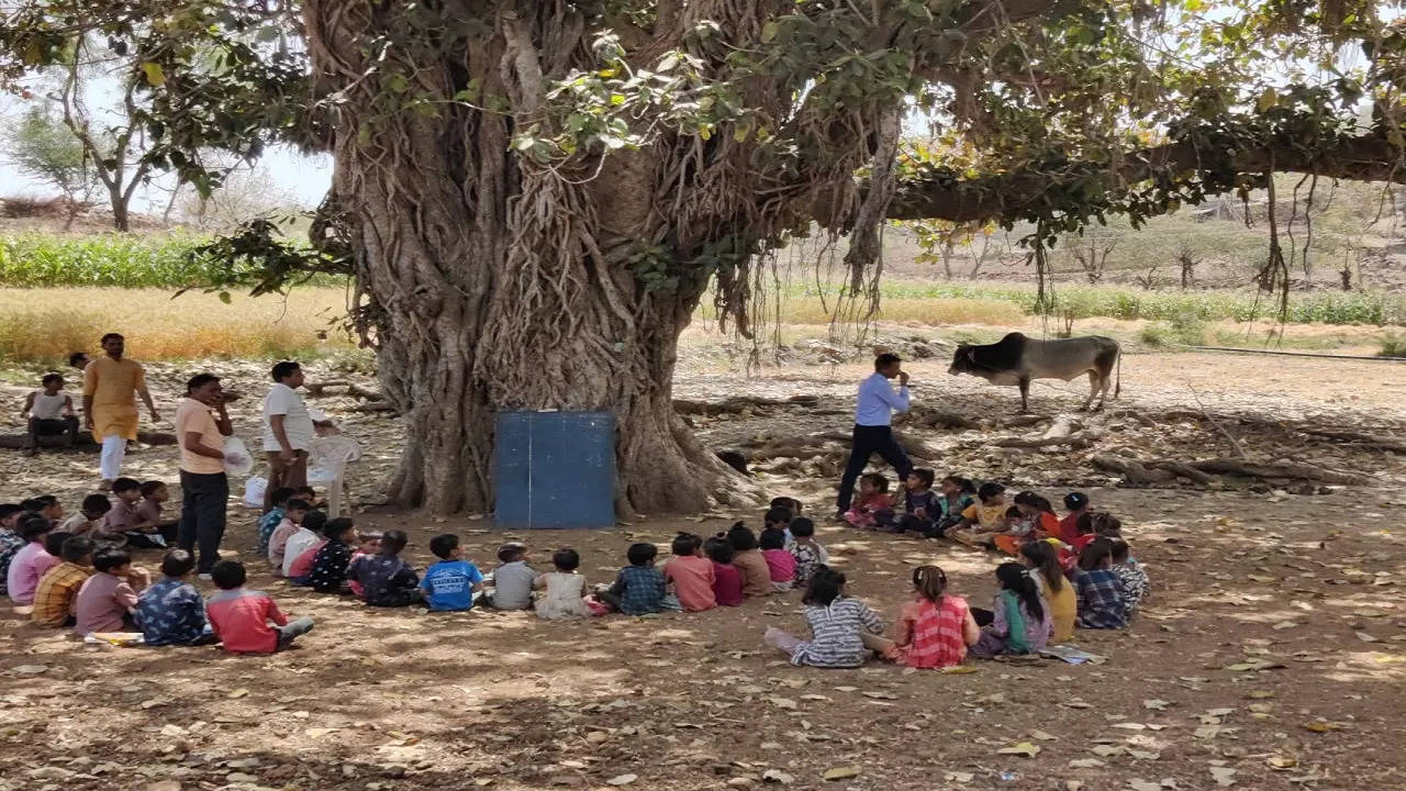 NGO comes to help children study at remote Gujarat village | Ahmedabad News  - Times of India