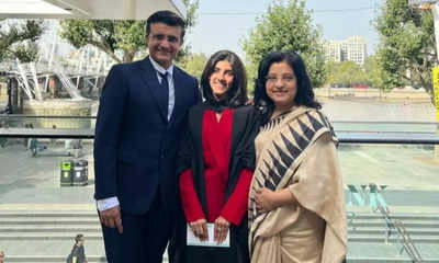 Sourav Ganguly and Dona enjoy a proud moment; Daughter Sana completes graduation