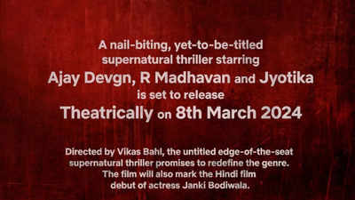 Janki Bodiwala shares an update on her Bollywood debut starring Ajay Devgn, R Madhavan and Jyotika