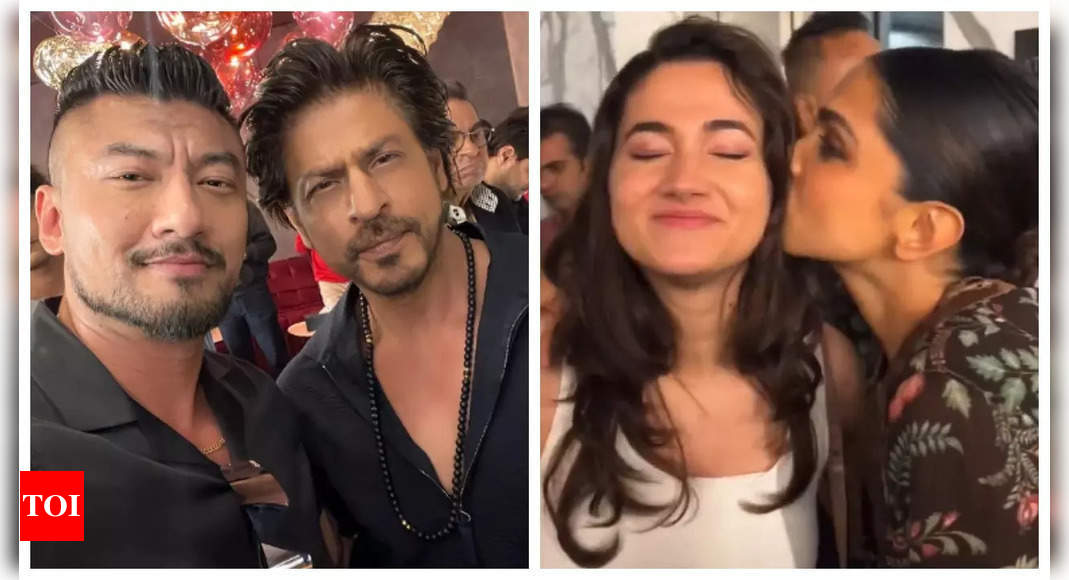 Jawan screening: Shah Rukh Khan and Deepika Padukone go on a selfie spree with their co-stars – Pics Inside | Hindi Movie News