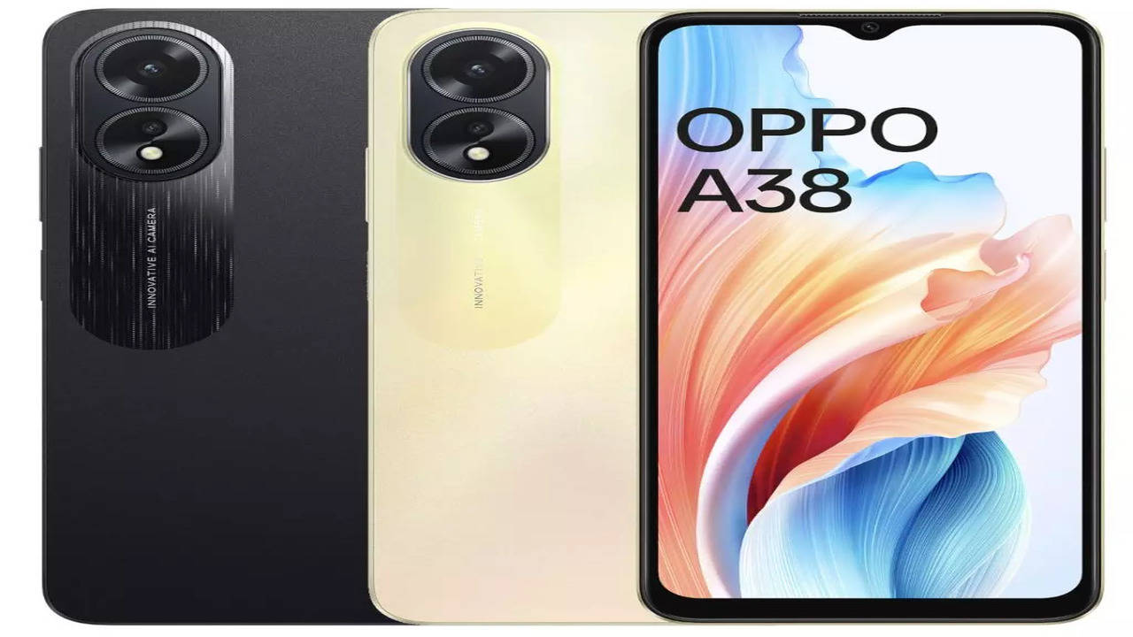OPPO A38 (Glowing Gold, 4GB RAM, 128GB Storage) | 5000 mAh Battery and 33W