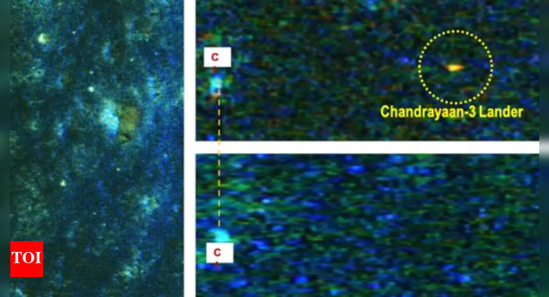 Isro releases image of Chandrayaan-3 lander taken by Chandrayaan-2’s orbiter