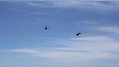 Navy helicopters spread seedballs in Rameswaram reserve forest