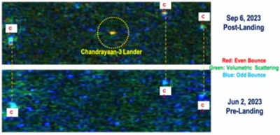 Chandrayaan-3: Ch2 orbiter captures Vikram on lunar surface