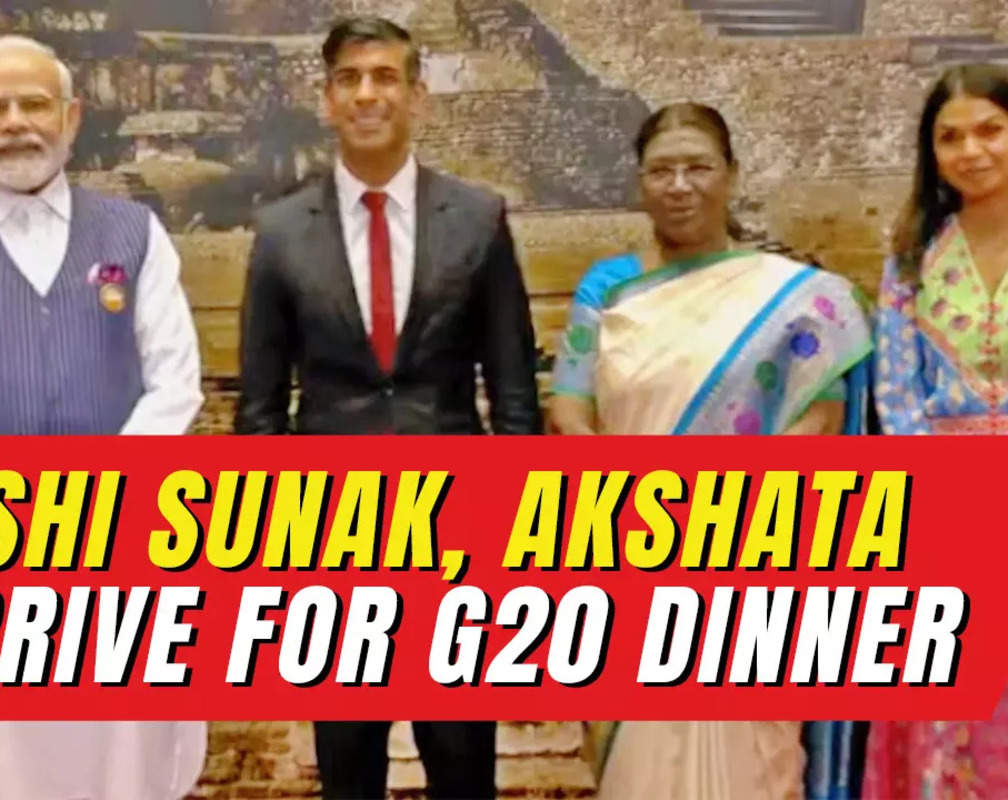 
Watch: UK PM Rishi Sunak and his wife Akshata Murty arrive at Bharat Mandapam for G-20 dinner
