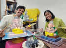 Bhushan Pradhan: My mom sculpts the Ganpati idol, I try to paint it