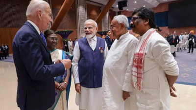 'Achha raha,' says Nitish Kumar after meeting PM Modi at G20 dinner
