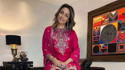 Namrata Shirodkar sets a high fashion standard with her embroidered tunic and dhoti pants ensemble