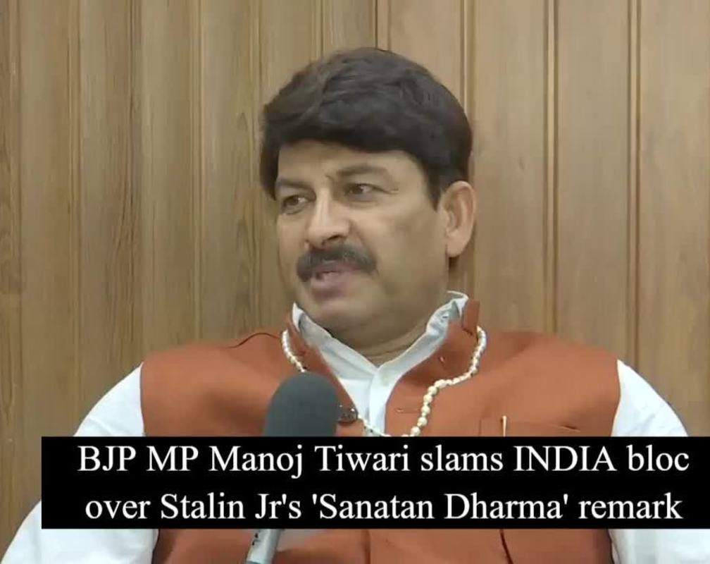 
INDIA bloc's purpose is to defame Bharat, Sanatan Dharma: BJP MP Manoj Tiwari

