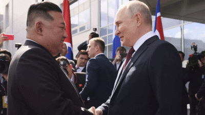 Putin gives Kim Jong Un tour of rocket launch center as leaders meet