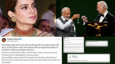 Kangana Ranaut defends Prime Minister Narendra Modi from trolling for the viral ‘wine glass’ video with US President Joe Biden