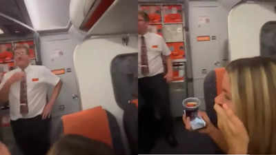 Couple caught having sex in plane toilet, led away by police