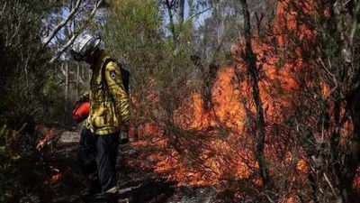 Huge bushfire raging in central Australia comes close to popular tourist town
