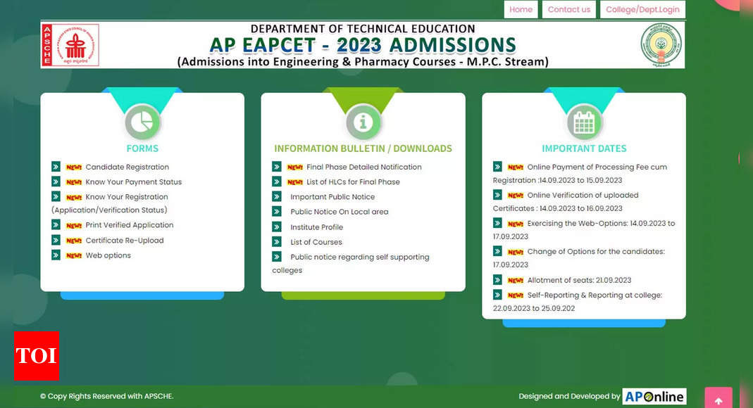 AP EAMCET 2023: Final round of counselling begins for engineering aspirants; Direct link