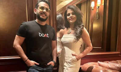 Shark Tank India judges Namita Thapar and Aman Gupta reunite; the former says, “loved seeing you in Pune after 20 years”