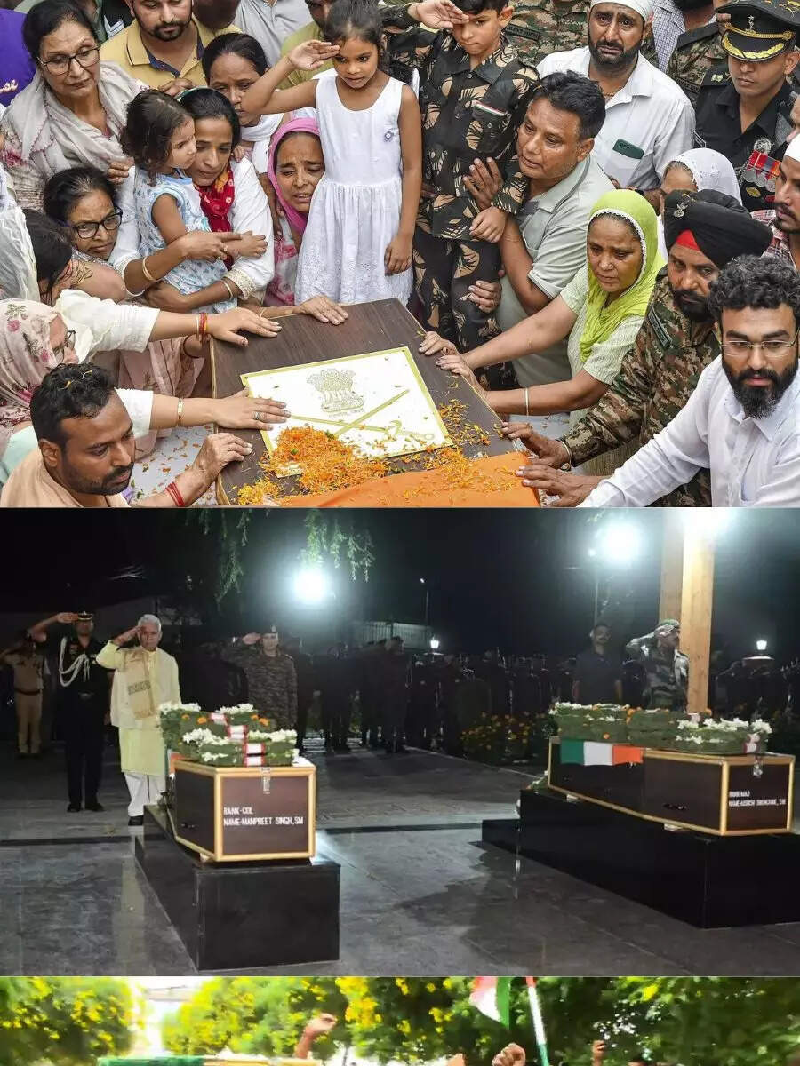 Anantnag encounter: Last rites of fallen soldiers performed - Vimarsana News