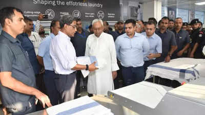 Bihar CM Nitish Kumar inaugurates centralized laundry and 100-bed prefabricated hospital in NMCH premises