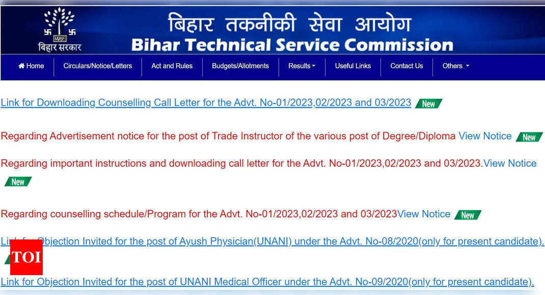 Bihar BTSC ITI Instructor Recruitment 2023 notification released for 1279 posts, registration begins September 19