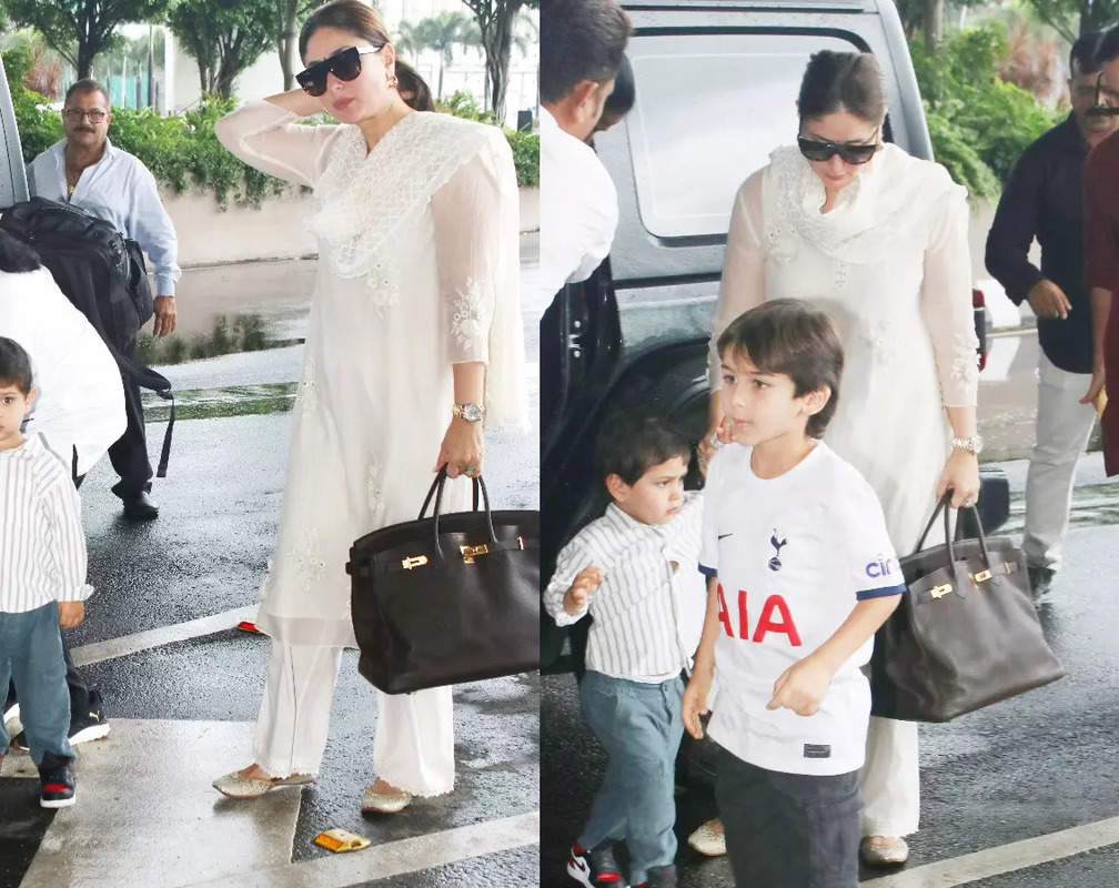 
Nawab Saif Ali Khan and his Begum Kareena Kapoor Khan get spotted with their kids as they all set for a vacation getaway!
