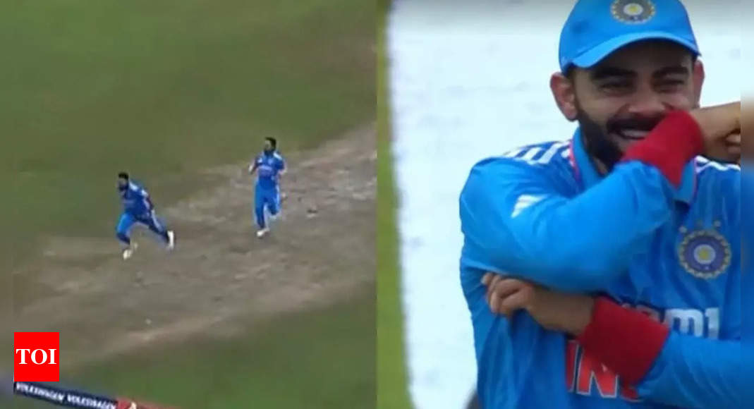 Watch: Siraj chases his hat-trick ball to boundary; Virat, Hardik ...