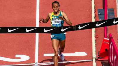 Ethiopia's Gudaf Tsegay shatters world record in the women's 5,000 meters