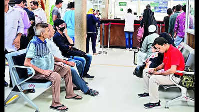 Small OPD building forces patients to sit, wait under tin shed