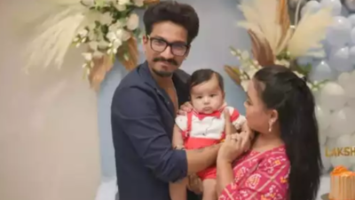 Bharti Singh, hubby Harsh Limbachiyaa and son Golla bring home their Bappa idol for Ganesh Chaturthi