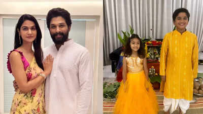 Allu Arjun's daughter Arha takes center stage, conducts pooja for Lord Ganesha on Ganesh Chaturthi 2023