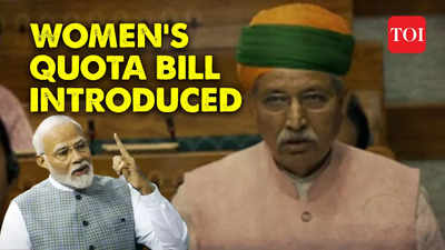 Uproar in Lok Sabha as Law Minister Arjun Ram Meghwal tables Women's Reservation Bill