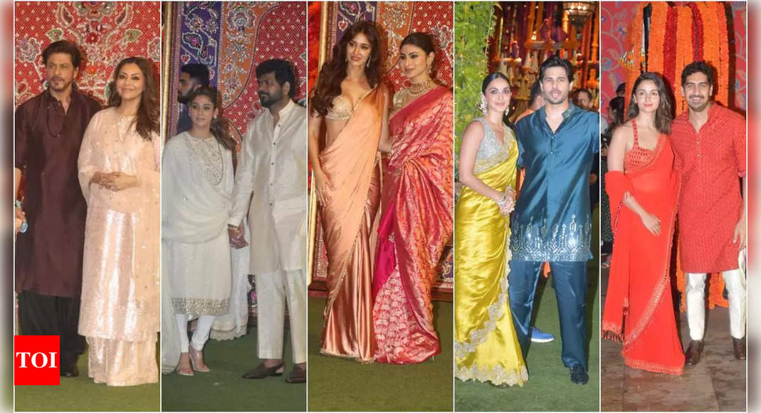 SRK-Gauri, Nayanthara-Vignesh, Sid-Kiara, Alia Bhatt make grand entry at Ambani’s Ganesh Chaturthi celebration | Hindi Movie News – Times of India