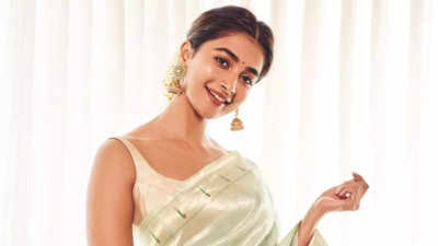 Pooja Hegde shines in mint silk saree for Ganesh Chaturthi festivities