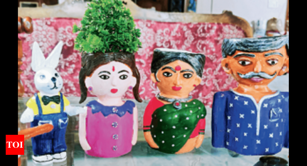 My new love: Recycling waste to create art | Hyderabad News