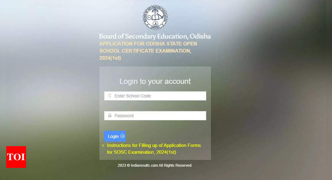 Odisha Open School application for OSOSCE 2024 begins on osos.in, apply here