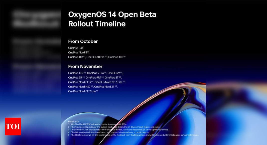 OxygenOS 14 Beta rollout timeline revealed