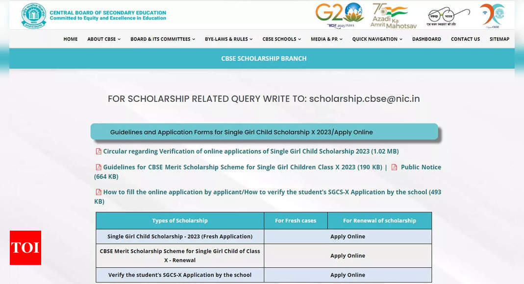 CBSE announces single girl child scholarships for 2023; apply here