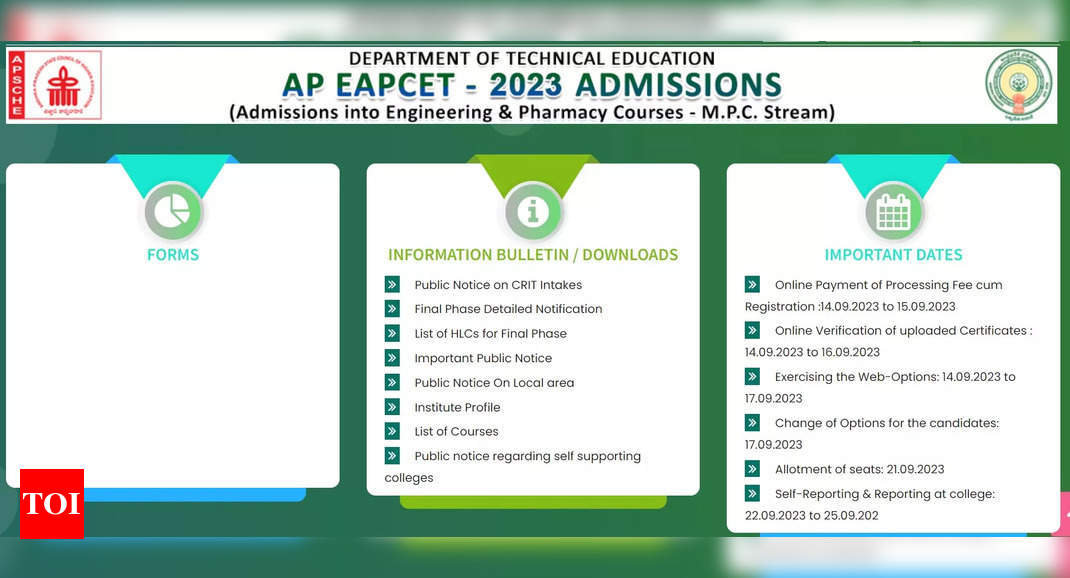 AP EAMCET Counselling 2023: Final phase seat allotment result today at eapcet-sche.aptonline.in