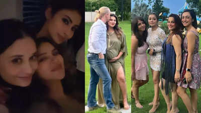 Mouni Roy, Tina Datta and others celebrate Aashka Goradia's baby shower; see pics