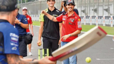 Cricket, 'naatu naatu': Altogether different innings for MotoGP elites in Noida