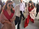 ​#Ragneeti Wedding: Bride Parineeti Chopra stuns in red jumpsuit as she leaves for wedding destination Udaipur