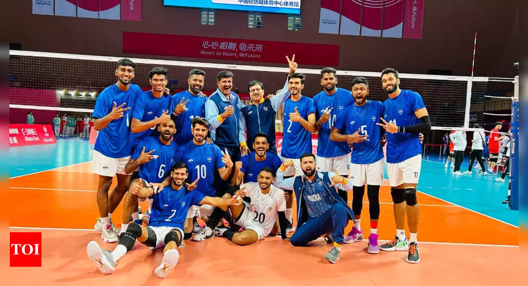 Asian Games Indian men's volleyball team beats Chinese Taipei to enter