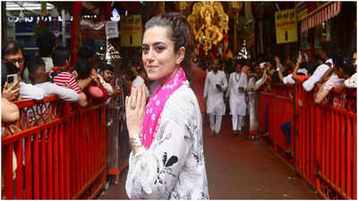 Ridhi Dogra seeks blessings at Lalbaugcha Raja on her birthday