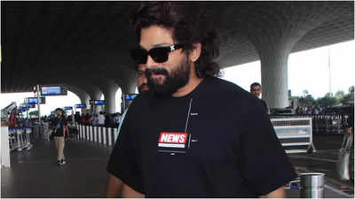 Allu Arjun exudes effortless style in all-black ensemble at Mumbai airport