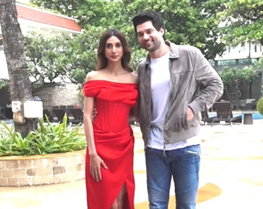
Rajveer Deol, Paloma Thakeria pose for paps during movie promotions
